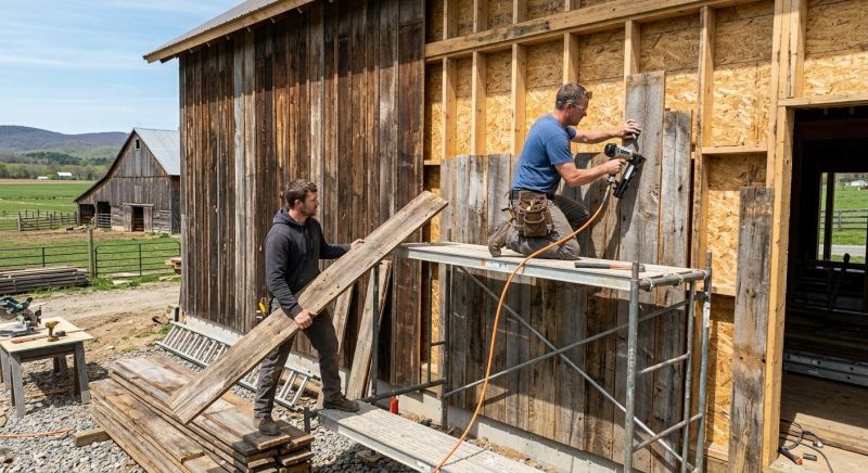 Barn Wood Siding Installation in Harnett County, NC