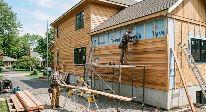 Faux Wood Siding Installation in Spring Lake, NC