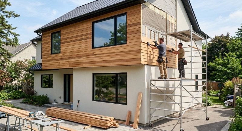 Faux Wood Siding Installation in Spring Lake, NC