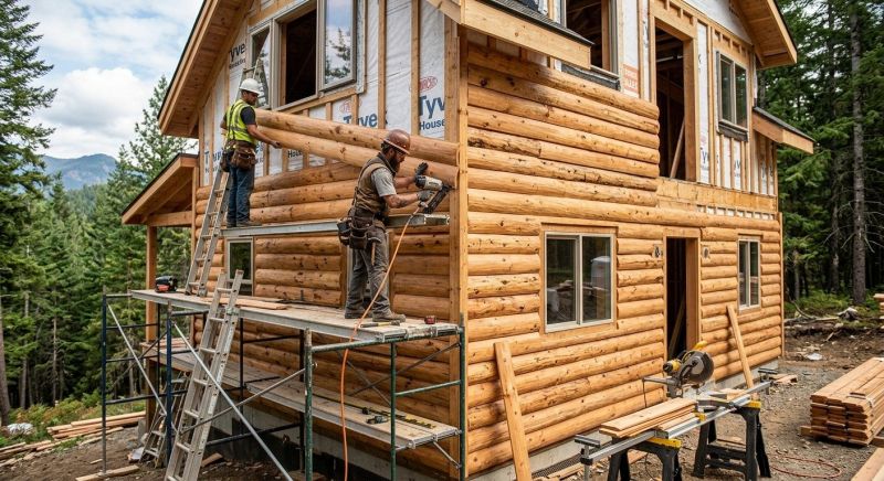 Log Siding Installation in Fuquay Varina, NC