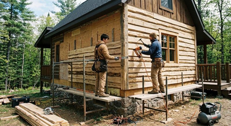 Log Siding Installation in Harnett County, NC