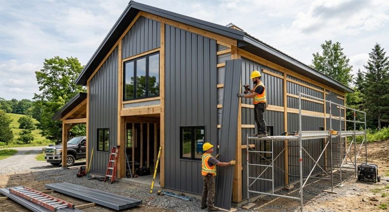 Metal Barn Siding Installation in Harnett County, NC