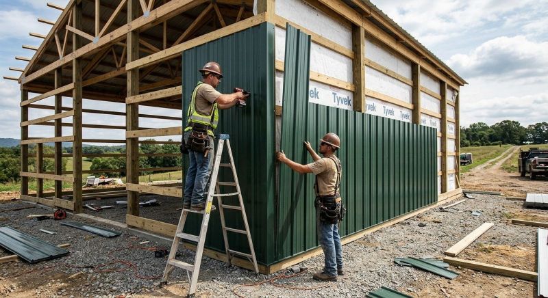 Metal Barn Siding Installation in Harnett County, NC