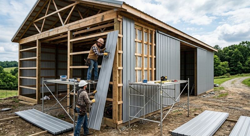 Metal Barn Siding Installation in Harnett County, NC