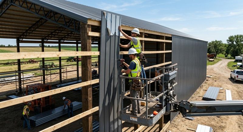 Pole Barn Siding Installation in Harnett County, NC